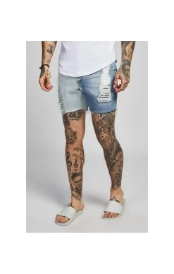 SikSilk Relaxed Fit Denim Shorts - Blue & White -Style Zone Shop 1549365101 75180800 4b075bf5 9d78 41b2 b232 2572a8a27797