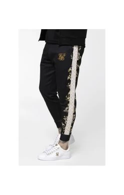 SikSilk Black Edition Polly Cuffed Pants - Black,White & Gold
