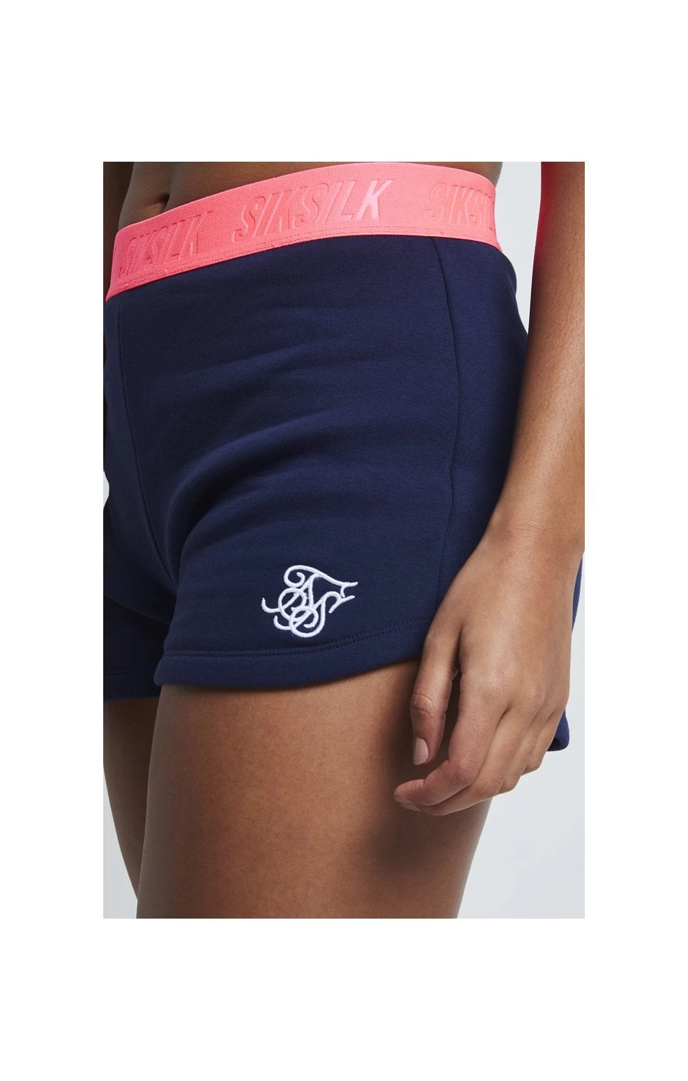 SikSilk Neon Tape Gym Shorts – Navy 4 SikSilk Neon Tape Gym Shorts – Navy - Image 2