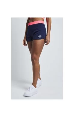 SikSilk Neon Tape Gym Shorts – Navy
