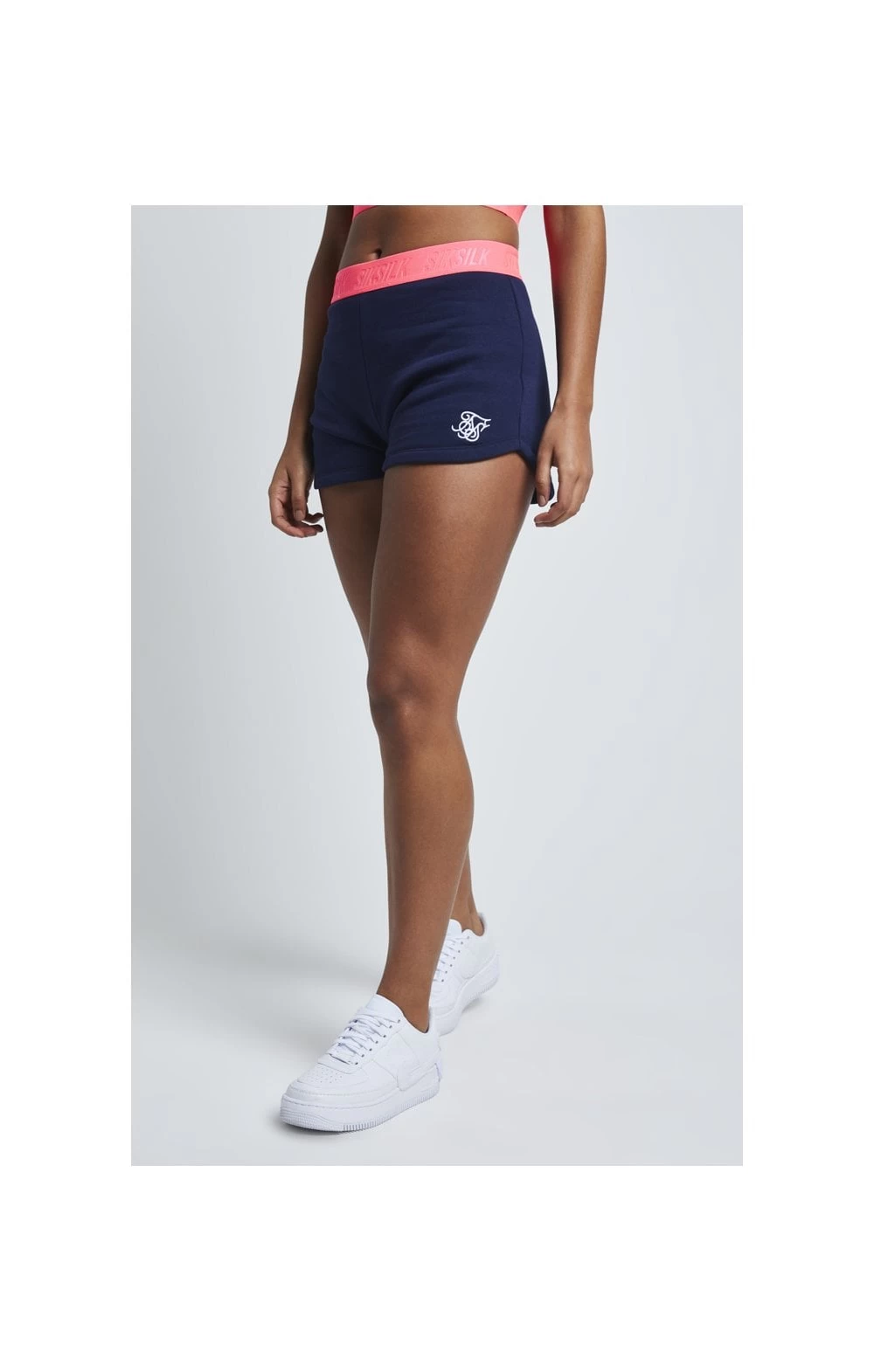 SikSilk Neon Tape Gym Shorts – Navy 3 SikSilk Neon Tape Gym Shorts – Navy