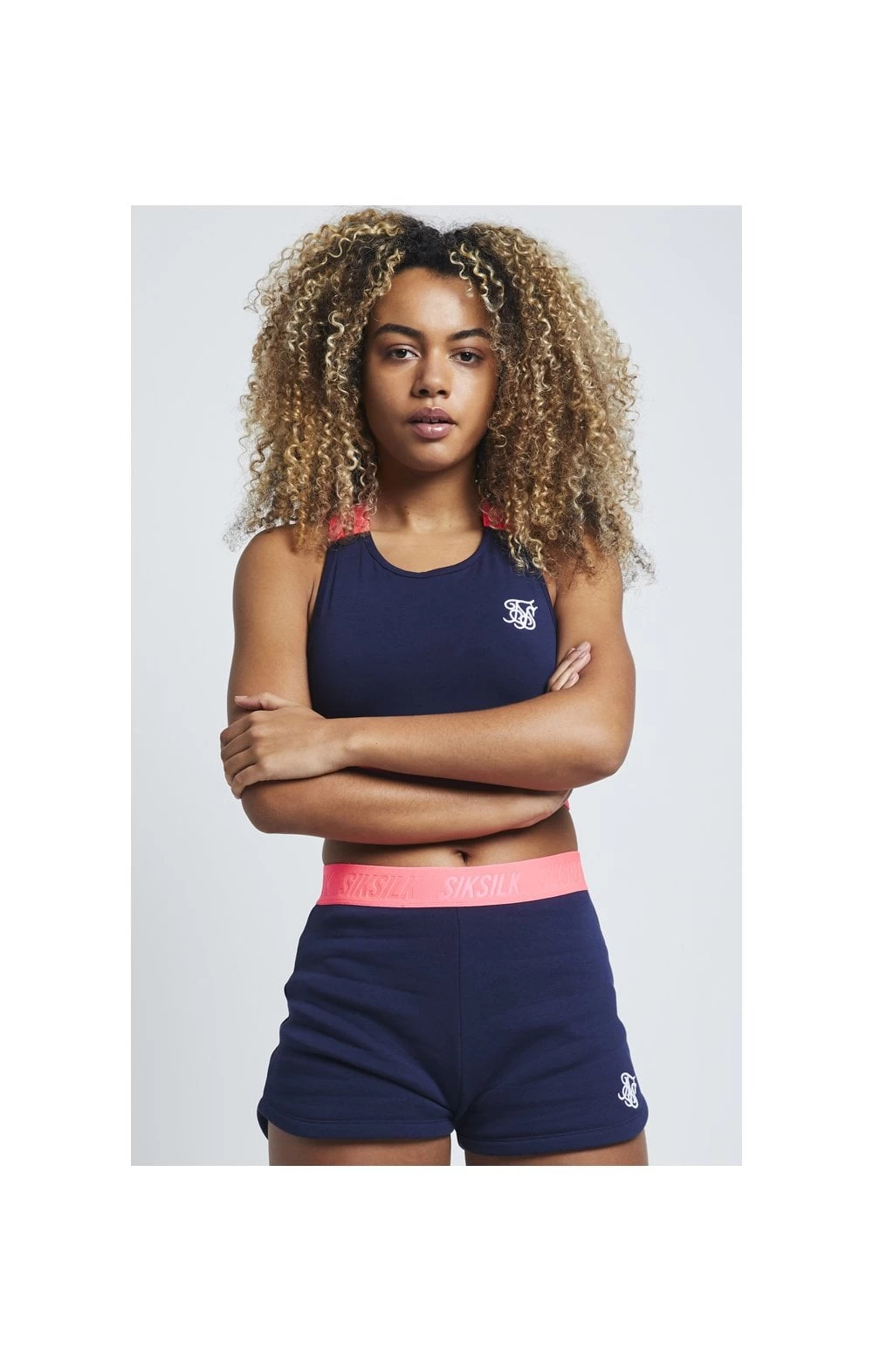 SikSilk Neon Tape Gym Shorts – Navy 6 SikSilk Neon Tape Gym Shorts – Navy - Image 4