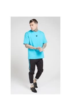 SikSilk Fitted Tape Track Pants – Black & Teal -Style Zone Shop 1574246554 79164500 1d788a08 4e76 4b62 96a2 b9e594087e5a