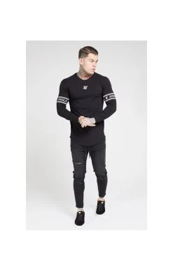 SikSilk L/S Branded Gym Tee – Black -Style Zone Shop 1574775472 50194700 390fc1fc d19c 4dc2 ae2d bbc4a7924db9