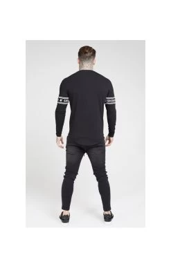 SikSilk L/S Branded Gym Tee – Black -Style Zone Shop 1574775474 28936100 a7df2deb 4144 479d 8996 4998c633a6a4