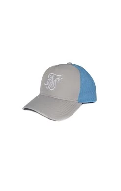 SikSilk Uniform Trucker - Light Grey & Blue