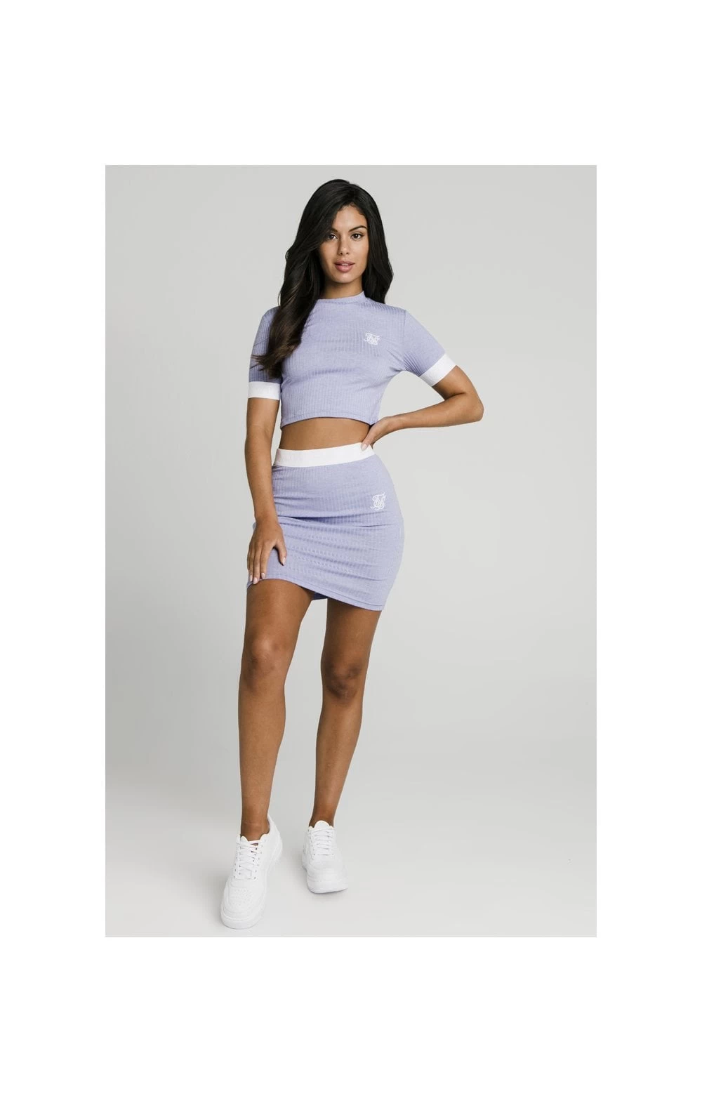 SikSilk Rib Tube Skirt - Violet 4 SikSilk Rib Tube Skirt - Violet - Image 2