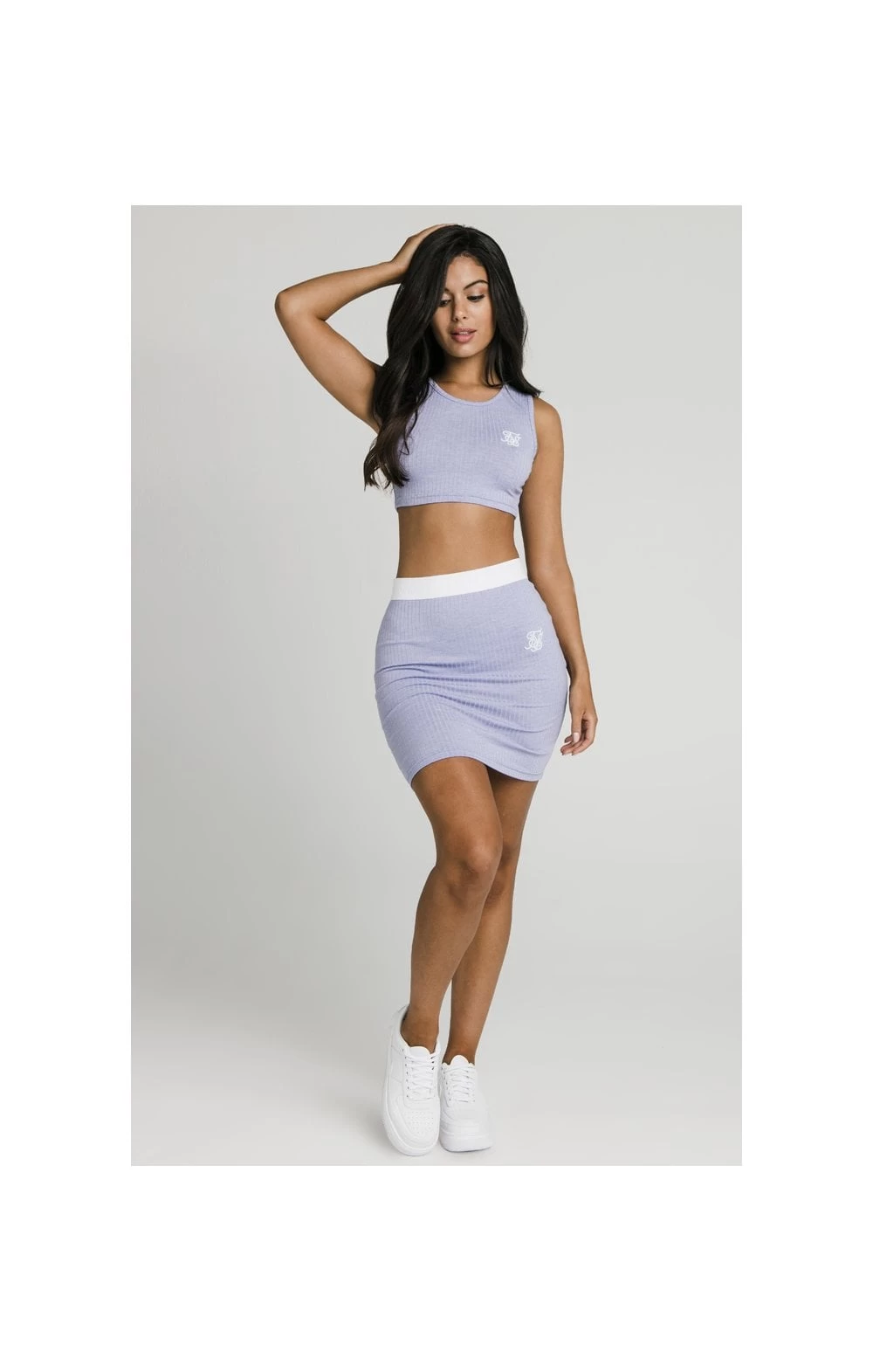 SikSilk Rib Tube Skirt - Violet 7 SikSilk Rib Tube Skirt - Violet - Image 5