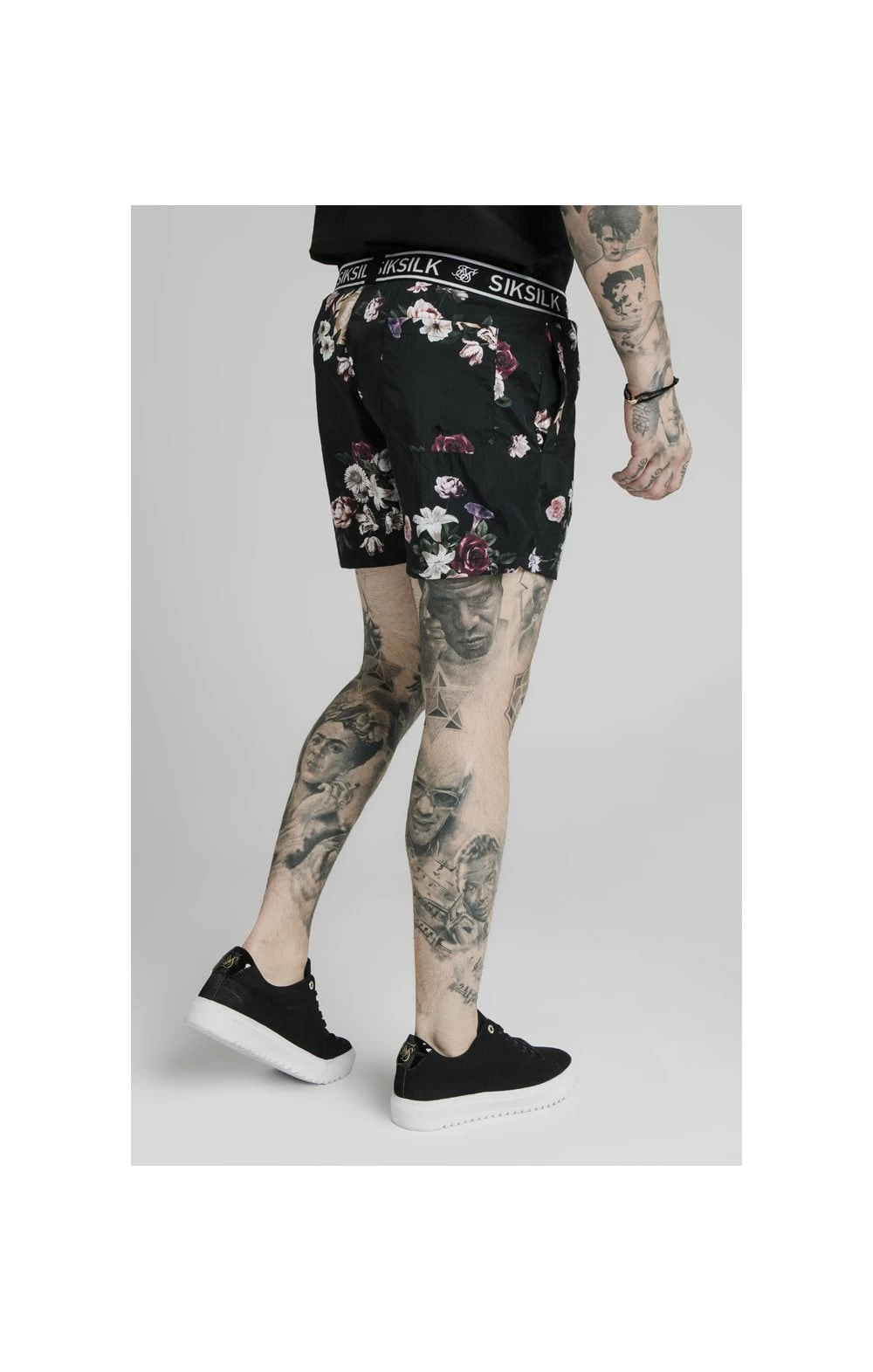 SikSilk BlackFloral Swim Short 8 SikSilk BlackFloral Swim Short - Image 6