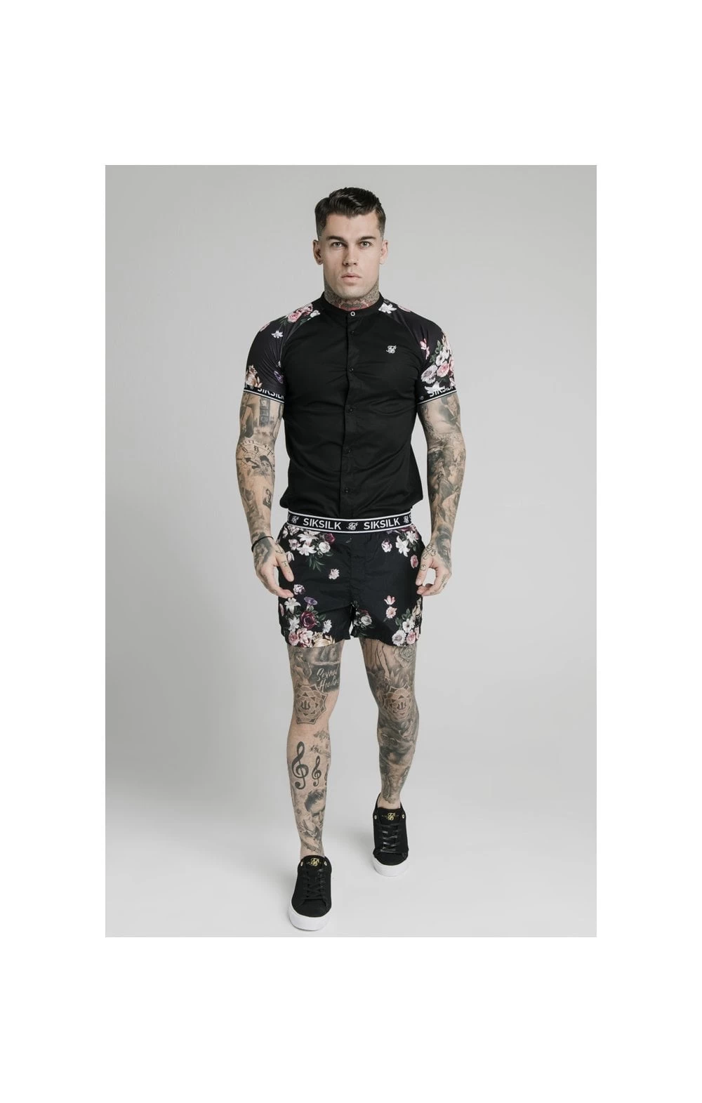 SikSilk BlackFloral Swim Short 4 SikSilk BlackFloral Swim Short - Image 2