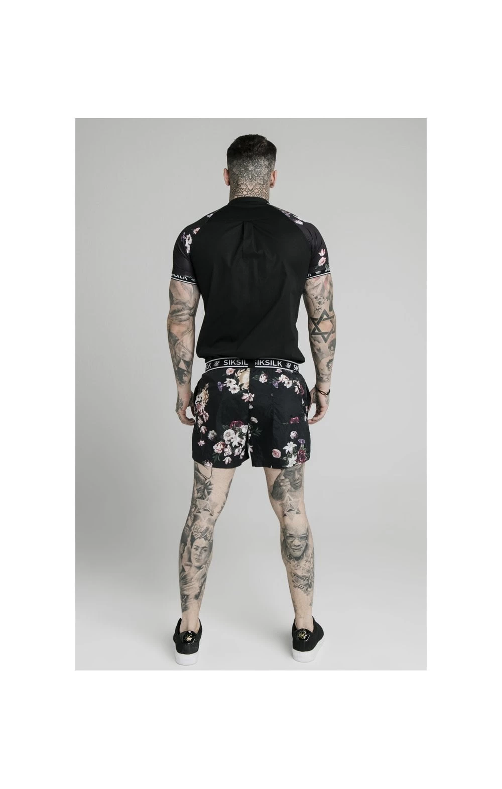 SikSilk BlackFloral Swim Short 9 SikSilk BlackFloral Swim Short - Image 7