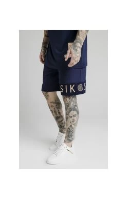 SikSilk Eyelet Panel Relaxed Fit Shorts - Navy Eclipse -Style Zone Shop 1584632590 23101000 d736e47c 68ba 4e44 8a88 996b82b67785