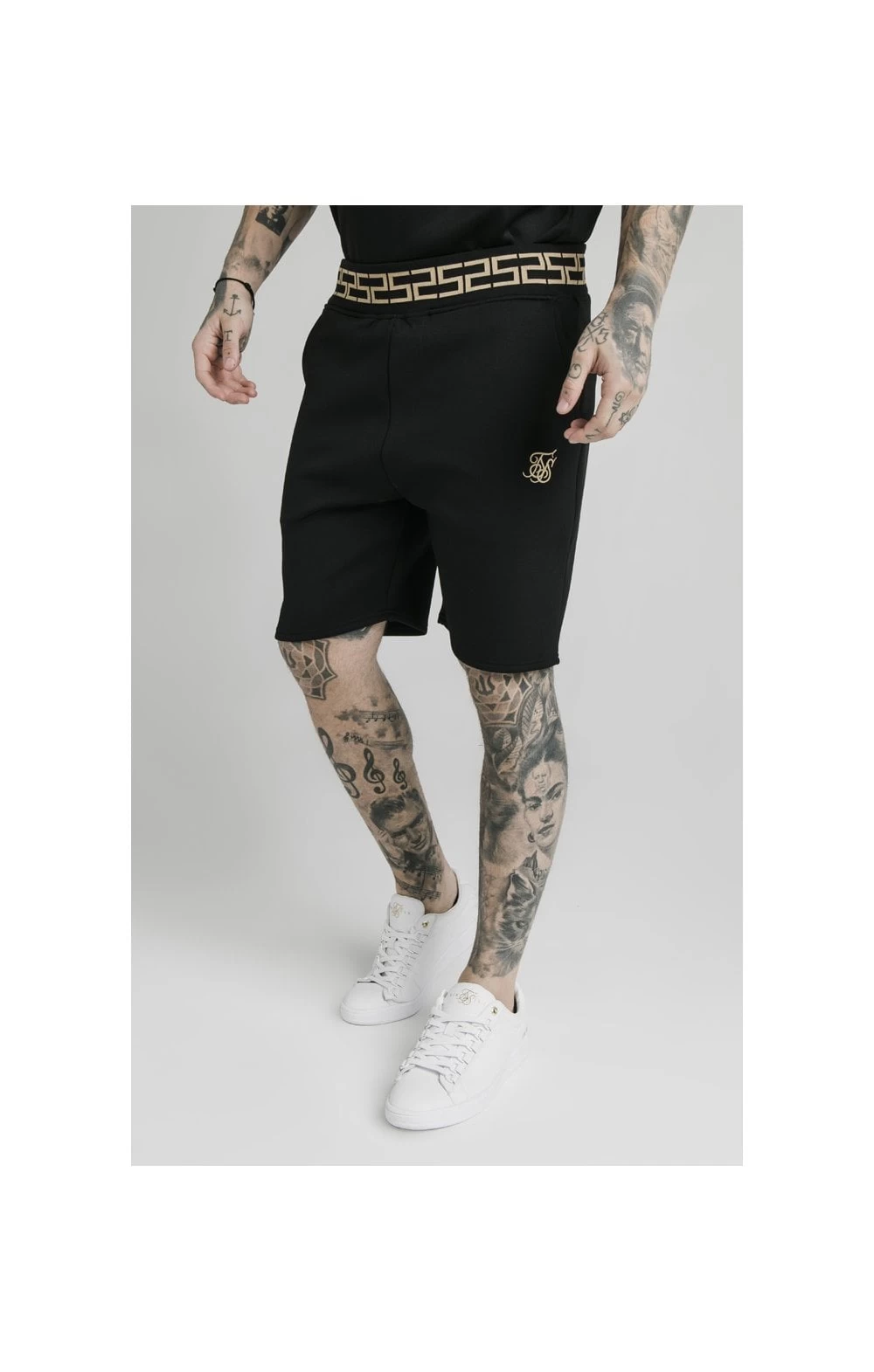 SikSilk Chain Rib Relaxed Shorts - Black 3 SikSilk Chain Rib Relaxed Shorts - Black