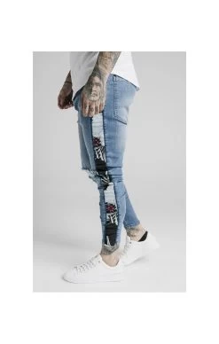 SikSilk Drop Crotch Side Panel Jeans - Midstone -Style Zone Shop 1591192407 62807500 f17664d6 811d 4cee 8126 bfcafdcccb8a