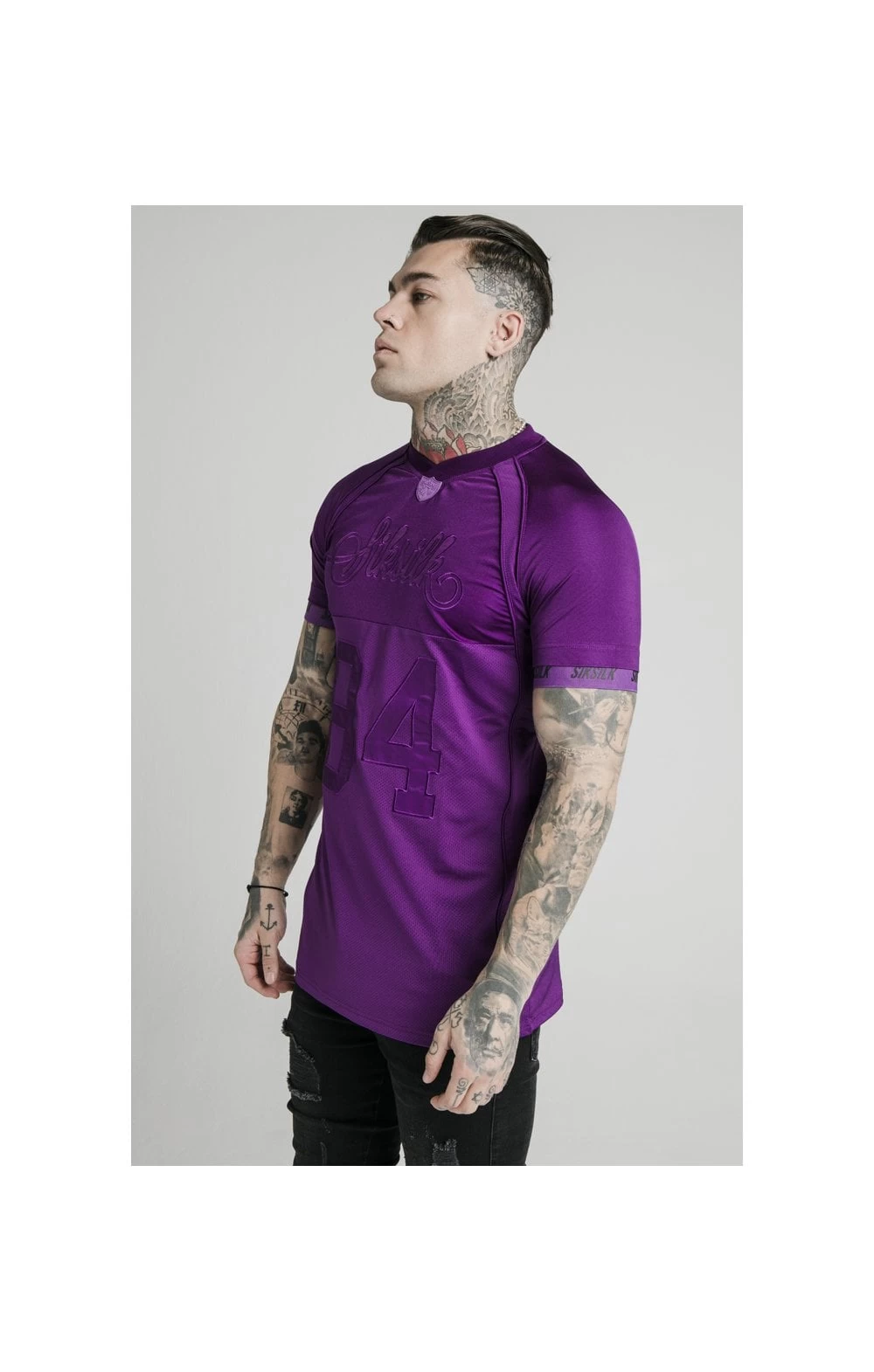 SikSilk Stretch Tee - Purple 3 SikSilk Stretch Tee - Purple