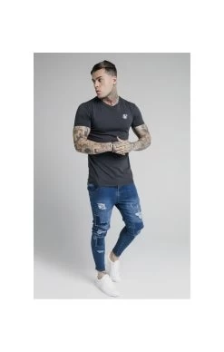 SikSilk Navy Essential Muscle Fit T-Shirt -Style Zone Shop 1594979548 27979500 5829ce83 fdaf 4bb8 944b 65f9a9d060ea