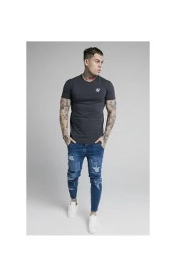 SikSilk Navy Essential Muscle Fit T-Shirt -Style Zone Shop 1594979552 01271200 db896f52 7410 4e90 b79d bf4803f4ed39