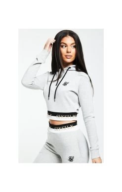 SikSilk Deluxe Track Top - Grey Marl