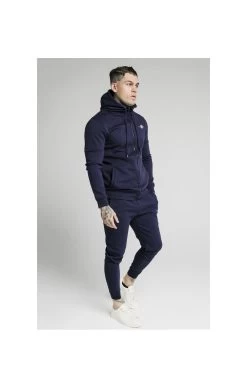 SikSilk Navy Zip Through Muscle Fit Hoodie -Style Zone Shop 1600159251 46879700 bc1cd721 218e 408b 8e9b 78ad2e076bbb