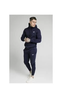 SikSilk Navy Zip Through Muscle Fit Hoodie -Style Zone Shop 1600159253 16889400 467cfe98 8713 474d 86e1 4772fe0986be