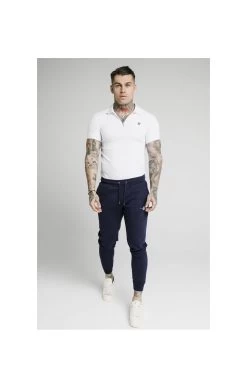 SikSilk S/S Inset Cuff Stretch Polo - White -Style Zone Shop 1601039332 77633700 5c5cddd5 53d2 47b4 b2d7 eb00089f8555