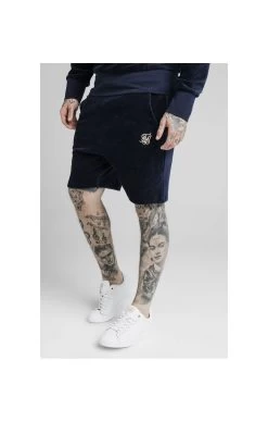 SikSilk Allure Corduroy Shorts - Navy