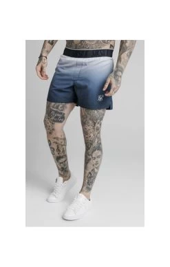 SikSilk Navy Tape Fade Swim Short