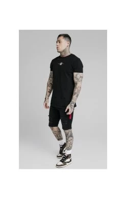 SikSilk Distressed Denim Flight Shorts – Washed Black -Style Zone Shop 1601980861 73949900 68a19539 e0bf 40dc a648 53841105908d