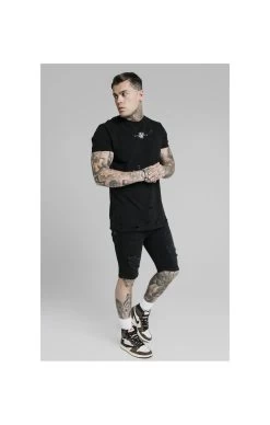 SikSilk Distressed Denim Flight Shorts – Washed Black -Style Zone Shop 1601980866 70996200 f8f8322b 75c2 495e b14e 54717912ab5f