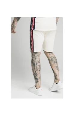 SikSilk Retro Tape Relaxed Shorts - Off White -Style Zone Shop 1602157911 41432500 36fa58f6 17c4 41cc bf7c 64a51275434b