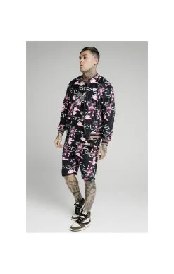SikSilk Velour Tropics Bomber - Black & Tropics -Style Zone Shop 1602164948 99852900 691177d7 1a80 4112 914d 538289dd4d12