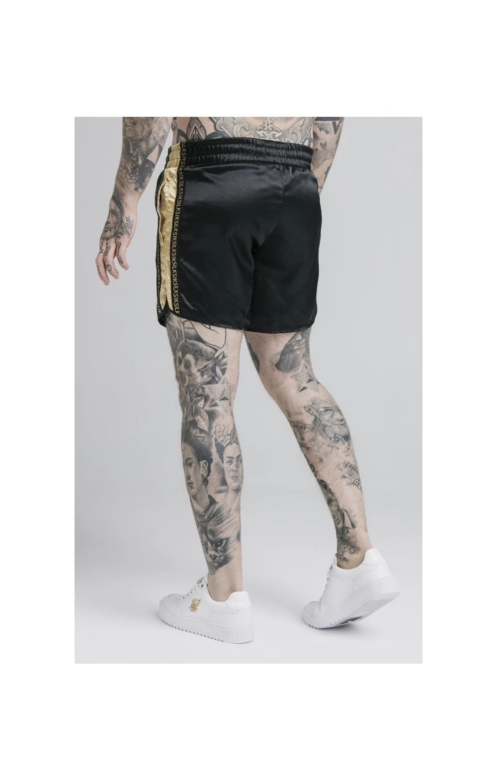 SikSilk Black Satin Short 4 SikSilk Black Satin Short - Image 2