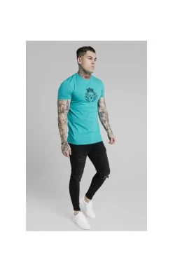 SikSilk S/S Azure Prestige Gym Tee - Teal -Style Zone Shop 1602253479 95141400 375da133 6cc1 442a b267 915981fa39b6