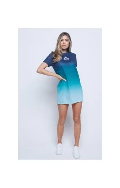 SikSilk Fade Embroidered T-Shirt Dress - Navy & Teal -Style Zone Shop 1605714460 76394800 7bb81003 0802 4926 a8cc 6bf48d6bf7b0