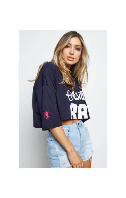 SikSilk Retro Football Crop Jersey - Navy -Style Zone Shop 1606400231 12023500
