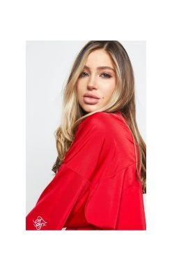 SikSilk Retro Football Crop Jersey - Red -Style Zone Shop 1606400542 70277700