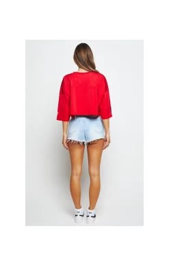 SikSilk Retro Football Crop Jersey - Red -Style Zone Shop 1606400545 67670200