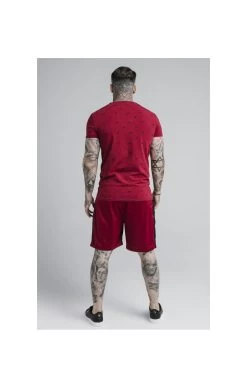 SikSilk Shadow Straight Hem Gym Tee - Deep Red & Black -Style Zone Shop 1607076185 53280200 ea6b2c6f 8877 45e3 8622 23d4e7efd09c