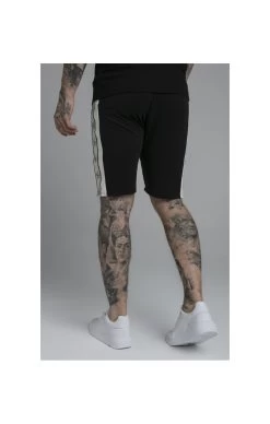 SikSilk Premium Tape Pleated Shorts - Jet Black & Off White -Style Zone Shop 1607355060 68554500 39c0c001 a469 4a07 ba21 185e51d8f0d8
