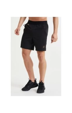 SikSilk Pressure Woven Long Shorts - Black