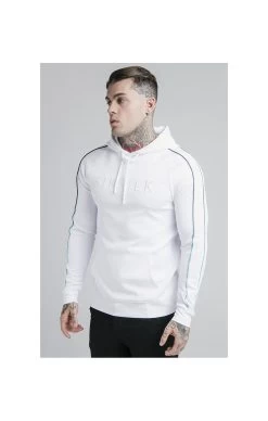 SikSilk Astro Fade Overhead Hoodie - White & Pacific Fade