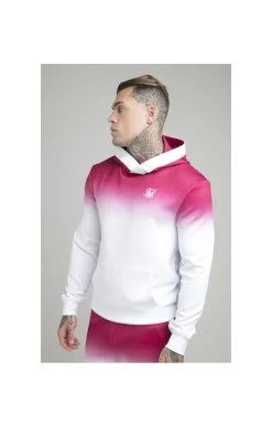 SikSilk Pink Overhead Tape Fade Hoodie