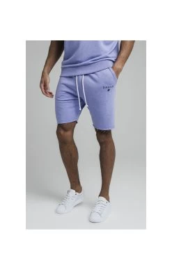 SikSilk Purple Marl Relaxed Crew Short