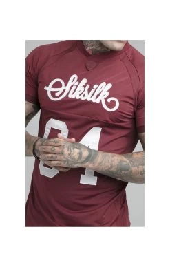 SikSilk Burgundy Stretch Sports T-Shirt -Style Zone Shop 1618058433 33180100 074014e8 8f19 4aaa bf7b ba1703d5564e