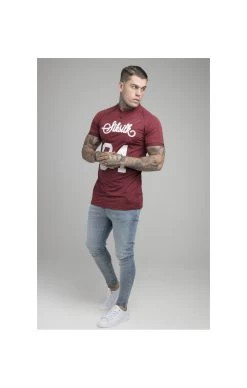 SikSilk Burgundy Stretch Sports T-Shirt -Style Zone Shop 1618058436 48435500 487a7622 b96c 44a6 a69c e233e1be06d4