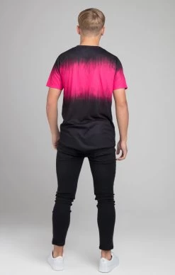 SikSilk Illusive London Tie Dye Fade Tee - Black & Pink -Style Zone Shop ILK 791 004 31eee42e 684a 42fe 96b7 4fa63864487e