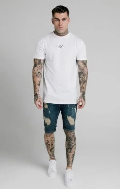 SikSilk Midstone Skinny Distressed Denim Short 10 SikSilk Midstone Skinny Distressed Denim Short -Style Zone Shop SS 13007 4