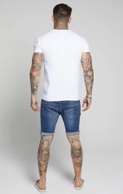 SikSilk Midstone Skinny Distressed Denim Short 11 SikSilk Midstone Skinny Distressed Denim Short -Style Zone Shop SS 13007 5