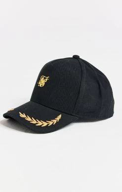 SikSilk Black Washed Cotton Trucker Cap