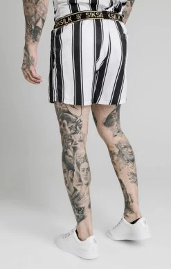 SikSilk Black Stripe Standard Swim Short -Style Zone Shop SS 16294 3